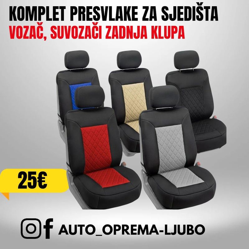 Komplet presvlake za sjedišta - vozač suvozač i zadnja klupa