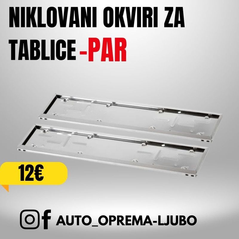 Niklovani okviri za za tablice (par)